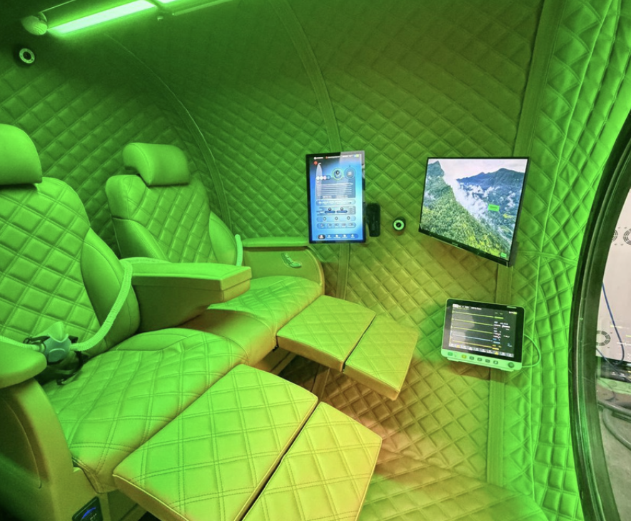 Atlantis hyperbaric oxygen chamber interior