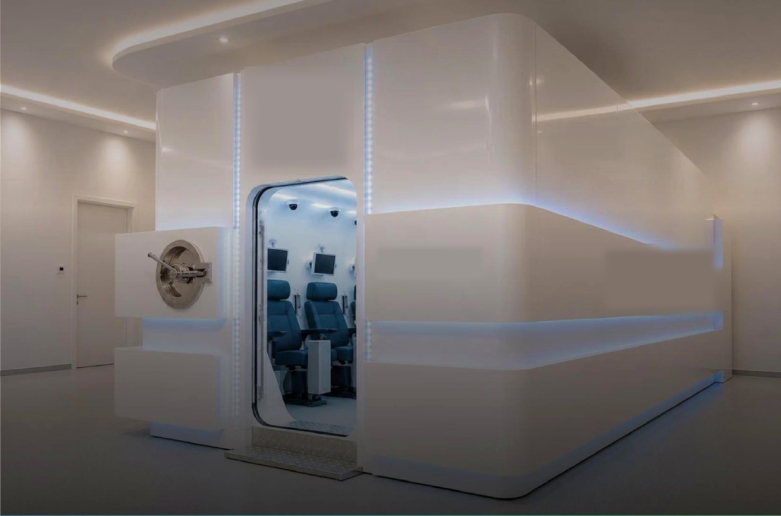 Titan hyperbar kammare installerad i klinikmiljö